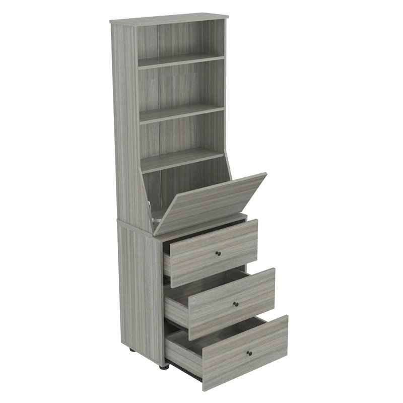 Home Square 2-Piece Set With 2-Drawer Wood Computer Desk & 3 Shelf Bookcase 14 Home Square 2-Piece Set With 2-Drawer Wood Computer Desk & 3 Shelf Bookcase - Image 12