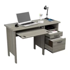 Home Square 2-Piece Set With 2-Drawer Wood Computer Desk & 3 Shelf Bookcase 32 Home Square 2-Piece Set With 2-Drawer Wood Computer Desk & 3 Shelf Bookcase -CYMAX Sales 2607330 12 L