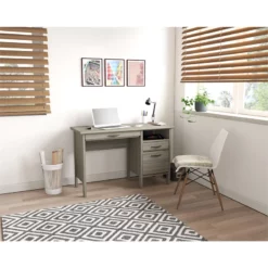 Home Square 2-Piece Set With 2-Drawer Wood Computer Desk & 3 Shelf Bookcase 24 Home Square 2-Piece Set With 2-Drawer Wood Computer Desk & 3 Shelf Bookcase -CYMAX Sales 2607330 4 L