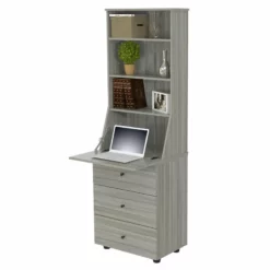 Home Square 2-Piece Set With 2-Drawer Wood Computer Desk & 3 Shelf Bookcase 25 Home Square 2-Piece Set With 2-Drawer Wood Computer Desk & 3 Shelf Bookcase -CYMAX Sales 2607330 5 L