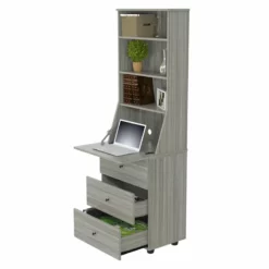 Home Square 2-Piece Set With 2-Drawer Wood Computer Desk & 3 Shelf Bookcase 29 Home Square 2-Piece Set With 2-Drawer Wood Computer Desk & 3 Shelf Bookcase -CYMAX Sales 2607330 9 L