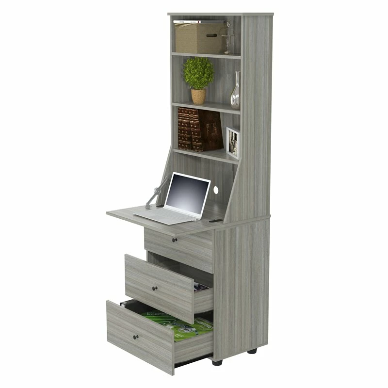 Home Square 2-Piece Set With 2-Drawer Wood Computer Desk & 3 Shelf Bookcase 12 Home Square 2-Piece Set With 2-Drawer Wood Computer Desk & 3 Shelf Bookcase - Image 10