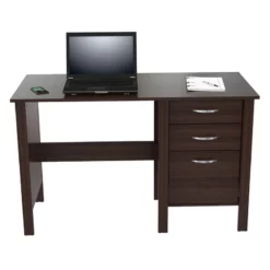 Home Square 2-Piece Set With Writing Desk With Three Drawers & 3 Shelf Bookcase 30 Home Square 2-Piece Set With Writing Desk With Three Drawers & 3 Shelf Bookcase -CYMAX Sales 2607986 12 L