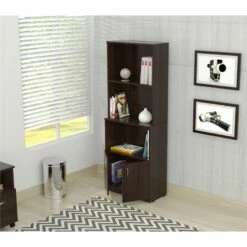 Home Square 2-Piece Set With Wall Mounted Floating Desk And 3 Shelf Bookcase 19 Home Square 2-Piece Set With Wall Mounted Floating Desk And 3 Shelf Bookcase -CYMAX Sales 2607988 3 L