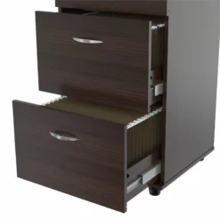 Home Square 2-Piece Set With Writing Desk & 4-Drawer File Cabinet -CYMAX Sales 2608262 5 L