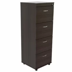 Home Square 2-Piece Set With Writing Desk & 4-Drawer File Cabinet -CYMAX Sales 2608262 9 L