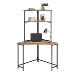 Sauder North Avenue Engineered Wood/Metal Corner Tower In Sindoori Mango/Brown -CYMAX Sales 2608284 2 L