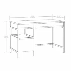 Sauder Manhattan Gate Engineered Wood/Metal Desk In Sindoori Mango/Brown -CYMAX Sales 2608289 1 L