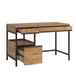 Sauder Manhattan Gate Engineered Wood/Metal Desk In Sindoori Mango/Brown -CYMAX Sales 2608289 2 L
