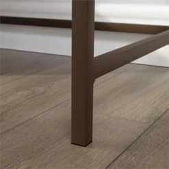 Sauder Manhattan Gate Engineered Wood/Metal Desk In Sindoori Mango/Brown -CYMAX Sales 2608289 5 L