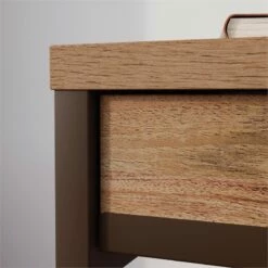 Sauder Manhattan Gate Engineered Wood/Metal Desk In Sindoori Mango/Brown -CYMAX Sales 2608289 9 L