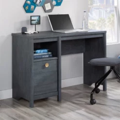 Sauder Dover Edge Engineered Wood Desk In Denim Oak -CYMAX Sales 2608298 4 L