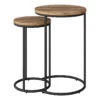CorLiving Fort Worth Light Brown Engineered Wood 23in Tall Nesting Side Tables