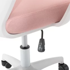 CorLiving Workspace Fabric Mesh Back Pink And White Office Chair -CYMAX Sales 2611411 10 L