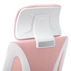 CorLiving Workspace Fabric Mesh Back Pink And White Office Chair -CYMAX Sales 2611411 7 L