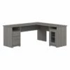 Cabot 72W L Shaped Computer Desk With Storage In Heather Gray - Engineered Wood 1 Cabot 72W L Shaped Computer Desk With Storage In Heather Gray - Engineered Wood -CYMAX Sales 2612186 L