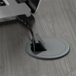 Cabot 52W Sit To Stand Corner Desk With Shelves In Modern Gray - Engineered Wood -CYMAX Sales 2612401 3 L 1