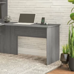 Cabot Desk Return In Ash Gray - Engineered Wood -CYMAX Sales 2612402 1 L 2
