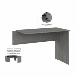 Cabot Desk Return In Ash Gray - Engineered Wood -CYMAX Sales 2612402 2 L 2