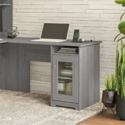 Cabot Desk Return With Storage In Modern Gray - Engineered Wood -CYMAX Sales 2612404 1 L 1