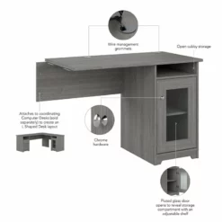Cabot Desk Return With Storage In Modern Gray - Engineered Wood -CYMAX Sales 2612404 2 L 1