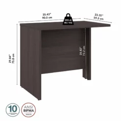 Studio C 36W Bridge/Return In White - Engineered Wood -CYMAX Sales 2623506 4 L