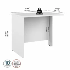 Studio C 36W Bridge/Return In White - Engineered Wood -CYMAX Sales 2623507 3 L