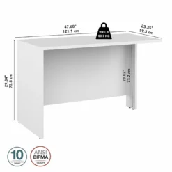 Studio C 48W Desk Return In White - Engineered Wood 16 Studio C 48W Desk Return In White - Engineered Wood -CYMAX Sales 2623509 3 L