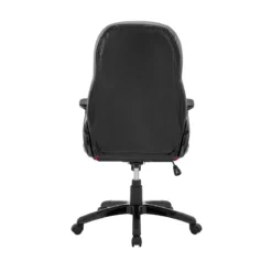Armen Living Bender 17-21" Faux Leather Racing Gaming Chair In Black/Red -CYMAX Sales 2628414 4 L