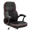 Armen Living Bender 17-21" Faux Leather Racing Gaming Chair In Black/Red -CYMAX Sales 2628414 L