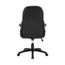 Armen Living Bender 17-21" Faux Leather Racing Gaming Chair In Black/Dark Gray -CYMAX Sales 2628415 4 L
