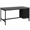 Pemberly Row 60" Modern Sturdy Wooden Writing Desk In Black And Gray -CYMAX Sales 2630880 L