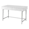 Treasure Trove Miranda Coastal 2 Drawer Writing Desk- Glossy White -CYMAX Sales 2632158 L