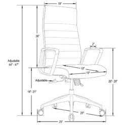 LeisureMod Hilton Modern High Back Leather Conference Office Chair In Tan -CYMAX Sales 2633321 10 L 1
