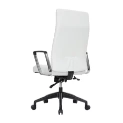 LeisureMod Hilton Modern High Back Leather Conference Office Chair In Gray -CYMAX Sales 2633321 5 L