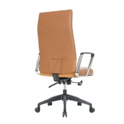 LeisureMod Hilton Modern High Back Leather Conference Office Chair Light Brown -CYMAX Sales 2633322 3 L 2