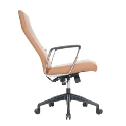 LeisureMod Hilton Modern High Back Leather Conference Office Chair In Gray -CYMAX Sales 2633322 7 L