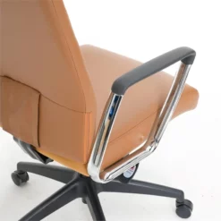 LeisureMod Hilton Modern High Back Leather Conference Office Chair In Gray -CYMAX Sales 2633322 9 L