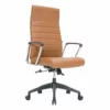 LeisureMod Hilton Modern High Back Leather Conference Office Chair Light Brown 2 LeisureMod Hilton Modern High Back Leather Conference Office Chair Light Brown -CYMAX Sales 2633322 L 2