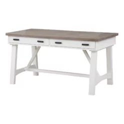 Parker House Americana Modern 60" Traditional Wood Writing Desk In Gray -CYMAX Sales 2634102 L