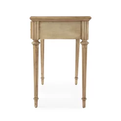 Bowery Hill Traditional Wooden 38" Writing Desk With Storage - Beige -CYMAX Sales 2639384 3 L