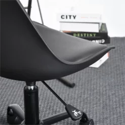 Homycasa Pink Leather Swivel Task Office Chair -CYMAX Sales 2642208 5 L