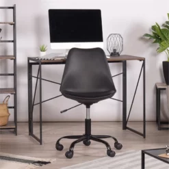 Homycasa Pink Leather Swivel Task Office Chair -CYMAX Sales 2642208 7 L