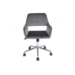 Homycasa Gery Velvet Upholstered Task Chair Swivel Home Office Chair -CYMAX Sales 2642213 2 L