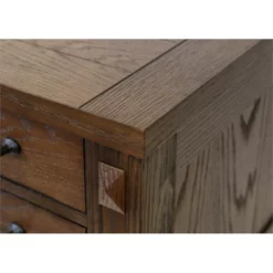 Rustic Half Pedestal Desk Wood Office Writing Table Fully Assembled Brown 20 Rustic Half Pedestal Desk Wood Office Writing Table Fully Assembled Brown -CYMAX Sales 2642287 5 L