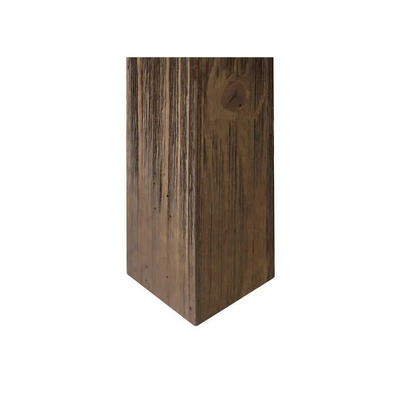 Rustic Half Pedestal Desk Wood Office Writing Table Fully Assembled Brown 10 Rustic Half Pedestal Desk Wood Office Writing Table Fully Assembled Brown - Image 8