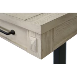 Rustic Wood Electronic Sit/Stand Desk Writing Table Office Storage White 17 Rustic Wood Electronic Sit/Stand Desk Writing Table Office Storage White -CYMAX Sales 2642289 4 L