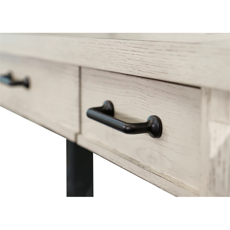 Rustic Wood Electronic Sit/Stand Desk Writing Table Office Storage White 5 Rustic Wood Electronic Sit/Stand Desk Writing Table Office Storage White - Image 3