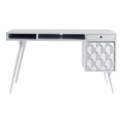 Moe's Home Collection O2 1-Open Drawer Modern Wood Desk In White -CYMAX Sales 2643269 1 L