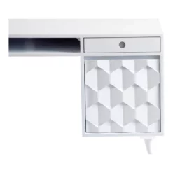 Moe's Home Collection O2 1-Open Drawer Modern Wood Desk In White -CYMAX Sales 2643269 4 L